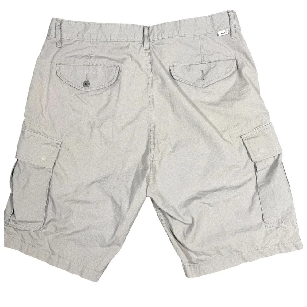 Levi's Cargo Shorts Mens 34 Gray Ripstop Utility Hiking Tactical Casual‎